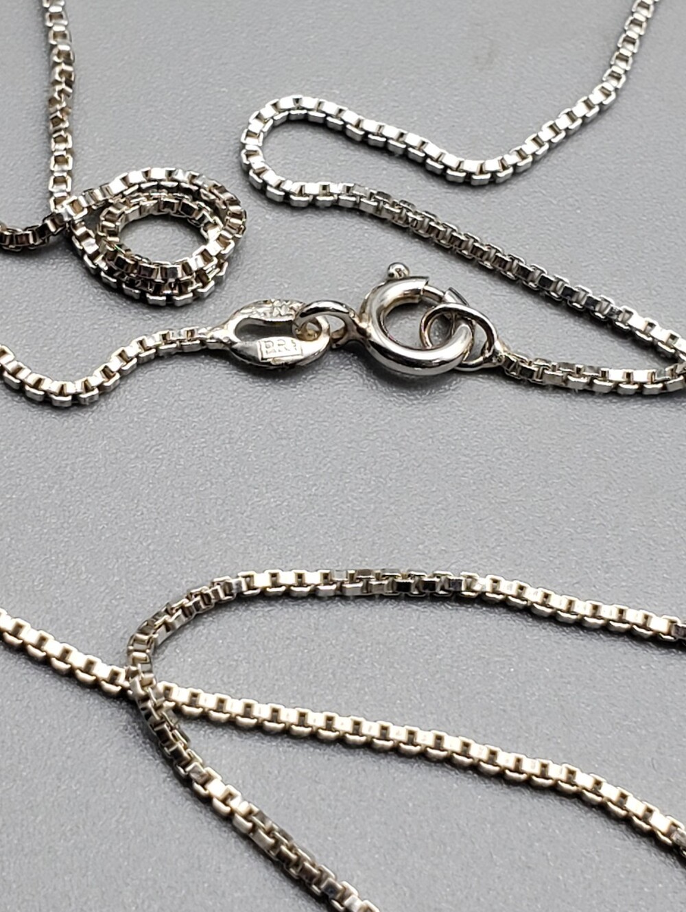 PRI Sterling Silver Box Chain Necklace - .925 - 31 inches Long Unisex Bright